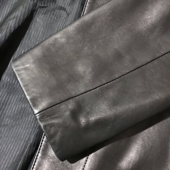 Wilson’s Black Pelle Studio Italian Leather Jacket - Picture 4 of 8